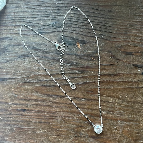 Solitaire CZ on Sterling Silver - Picture 2 of 3